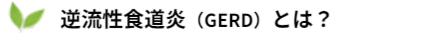 逆流性食道炎（GERD）とは？